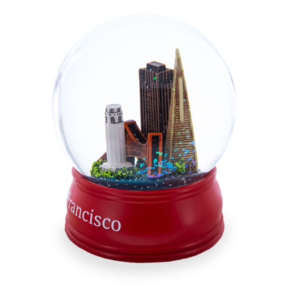San Francisco Skyline with Iconic Landmarks Glass Water Snow Globe