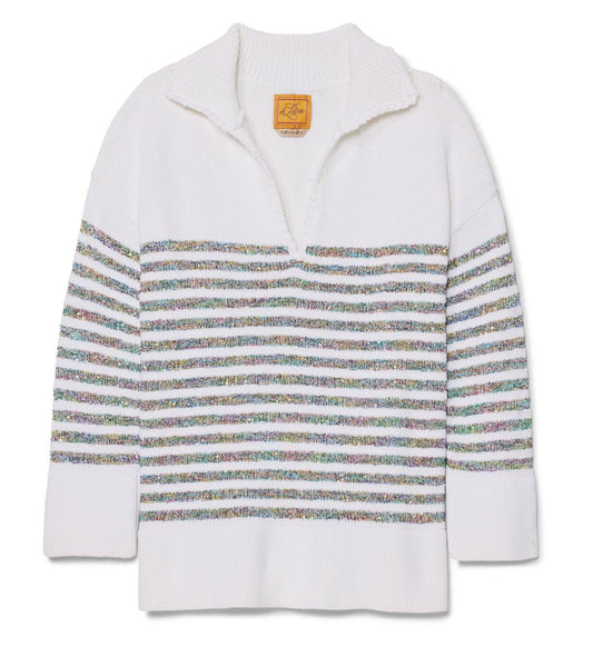 Hadley Striped Polo - White