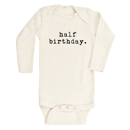 Baby half birthday. Long-Sleeve Organic Cotton Bodysuit