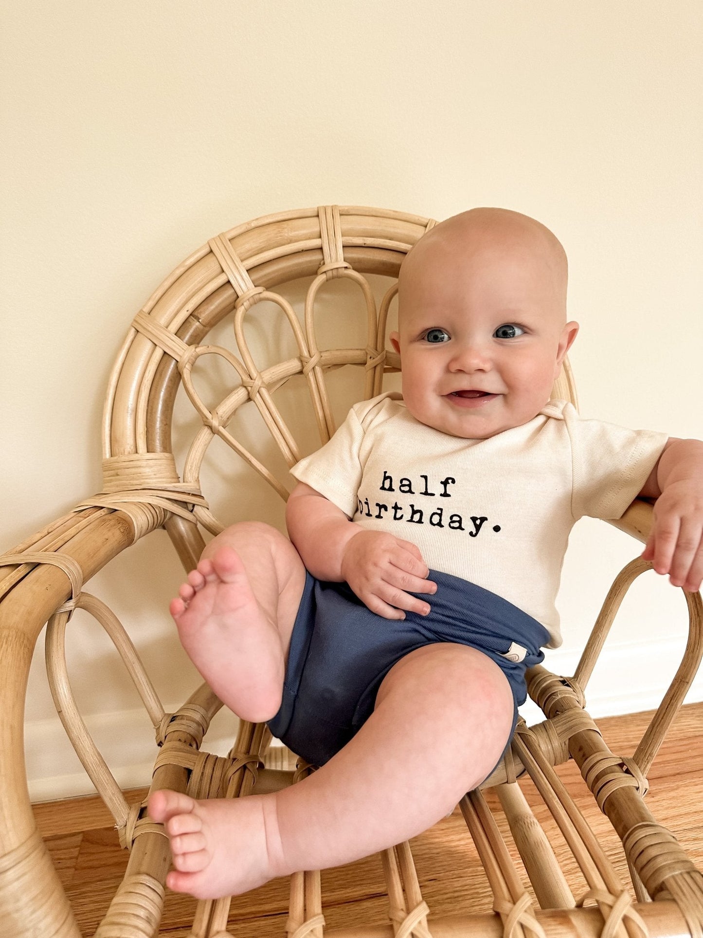 Baby half birthday. Organic Cotton Bodysuit