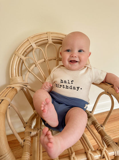 Baby half birthday. Organic Cotton Bodysuit