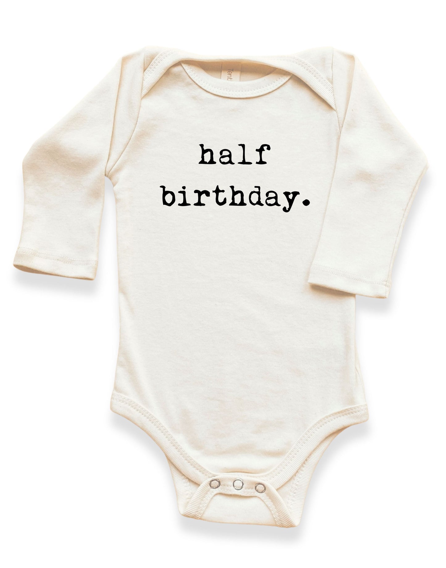 Baby half birthday. Long-Sleeve Organic Cotton Bodysuit