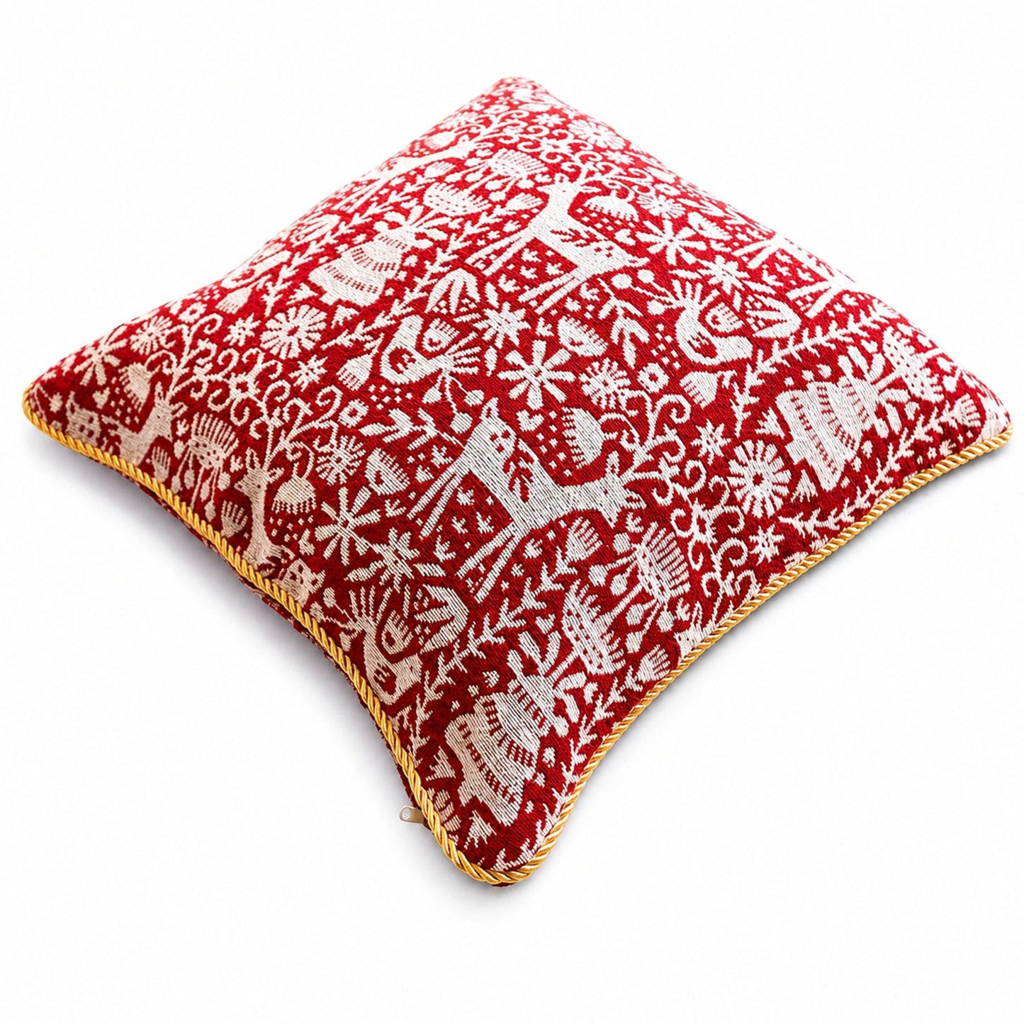 Set of 2 White Deer in the Woods Christmas Throw Cushion Pillow Covers