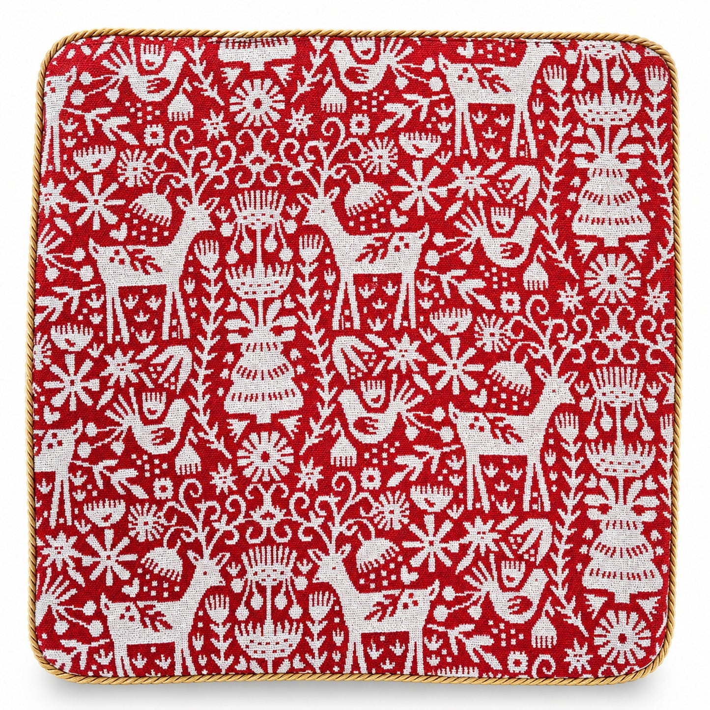 Set of 2 White Deer in the Woods Christmas Throw Cushion Pillow Covers