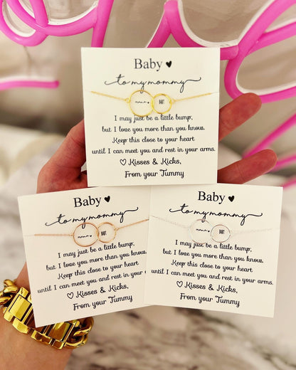TOP SELLER! Non-Tarnish! New mom baby and me infinity necklace, Congratulations baby gift, pregnancy gift, baby shower & gender reveal gift! NON-Tarnish! 552 FIVE STAR REVIEWS!