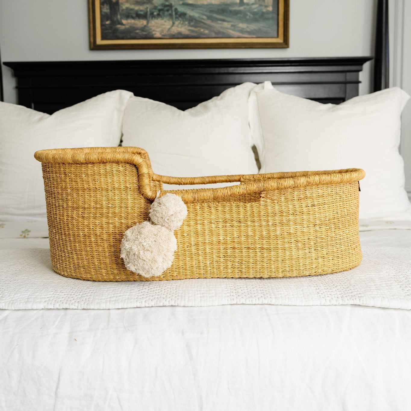 African Moses Basket <br>Inset Handle