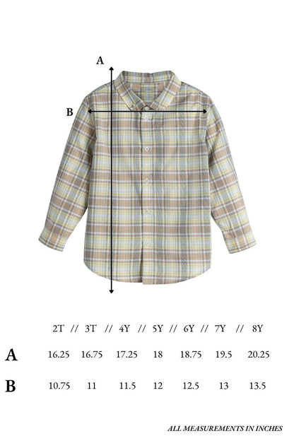 Grayson Shirt in Lemon Sky Check