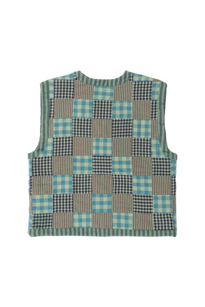 Reversible Kids Vest - Mint Patchwork