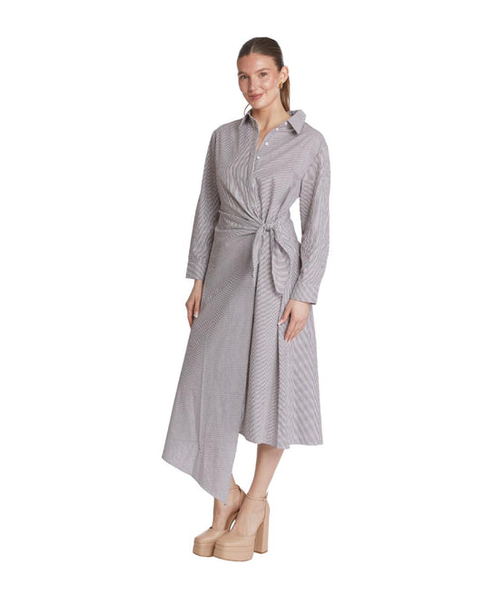 Samantha Dress - Brown Stripes
