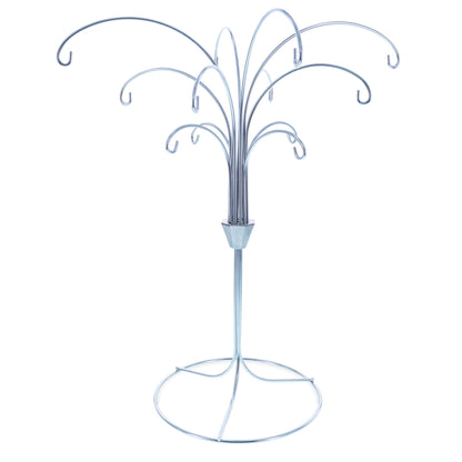 12-Arm Spiral Fountain Brass Silver Metal Ornament Stand Display 11.5 Inches (Taiwan)