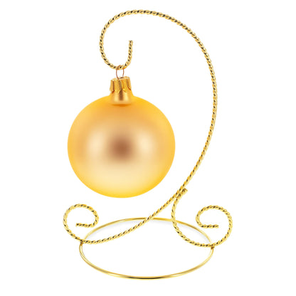 Twisted Wire Gold Metal Ornament Stand Display 7.2 Inches (Taiwan)