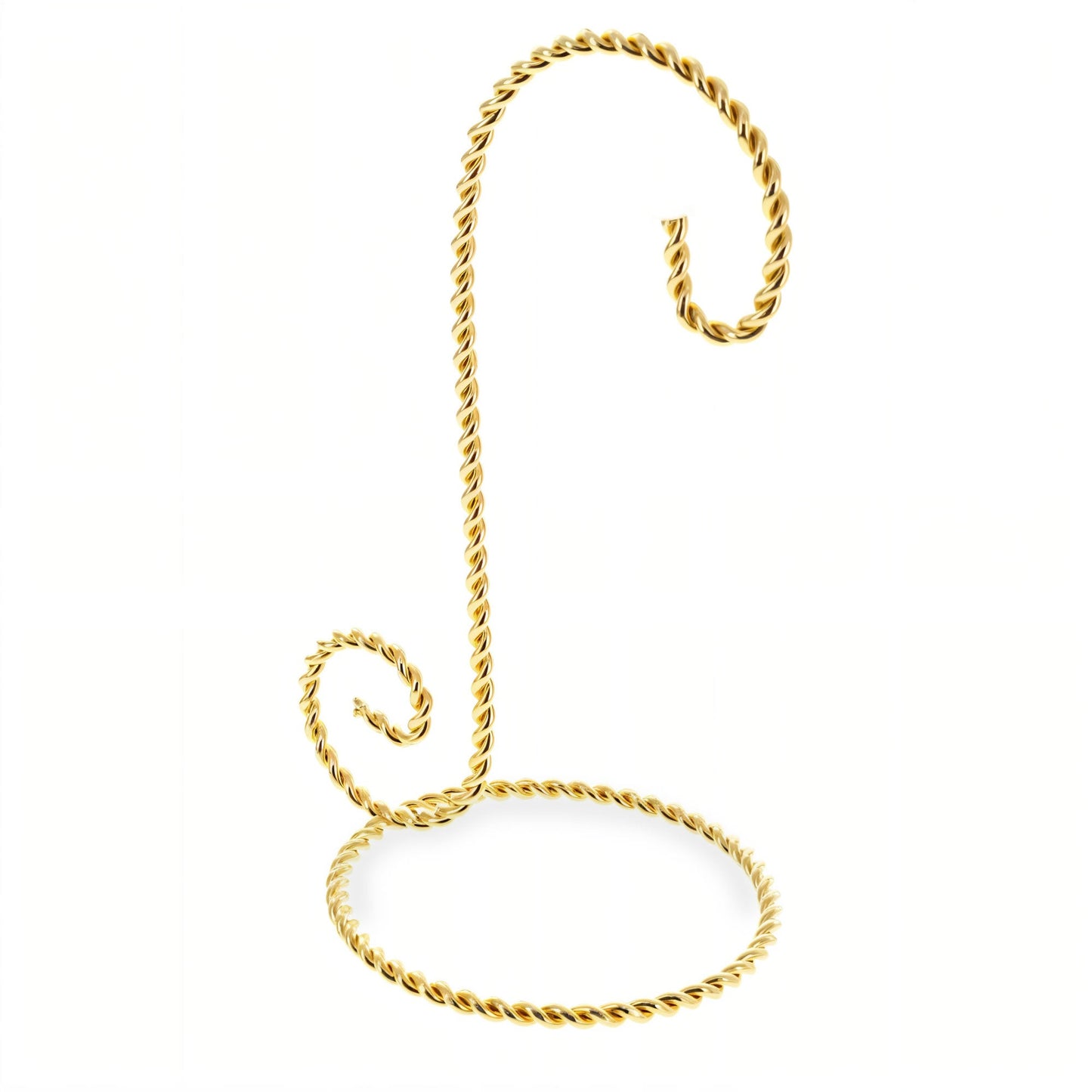 Small Twisted Gold Wire Ornament Stand Display 5.75 Inches (Taiwan)