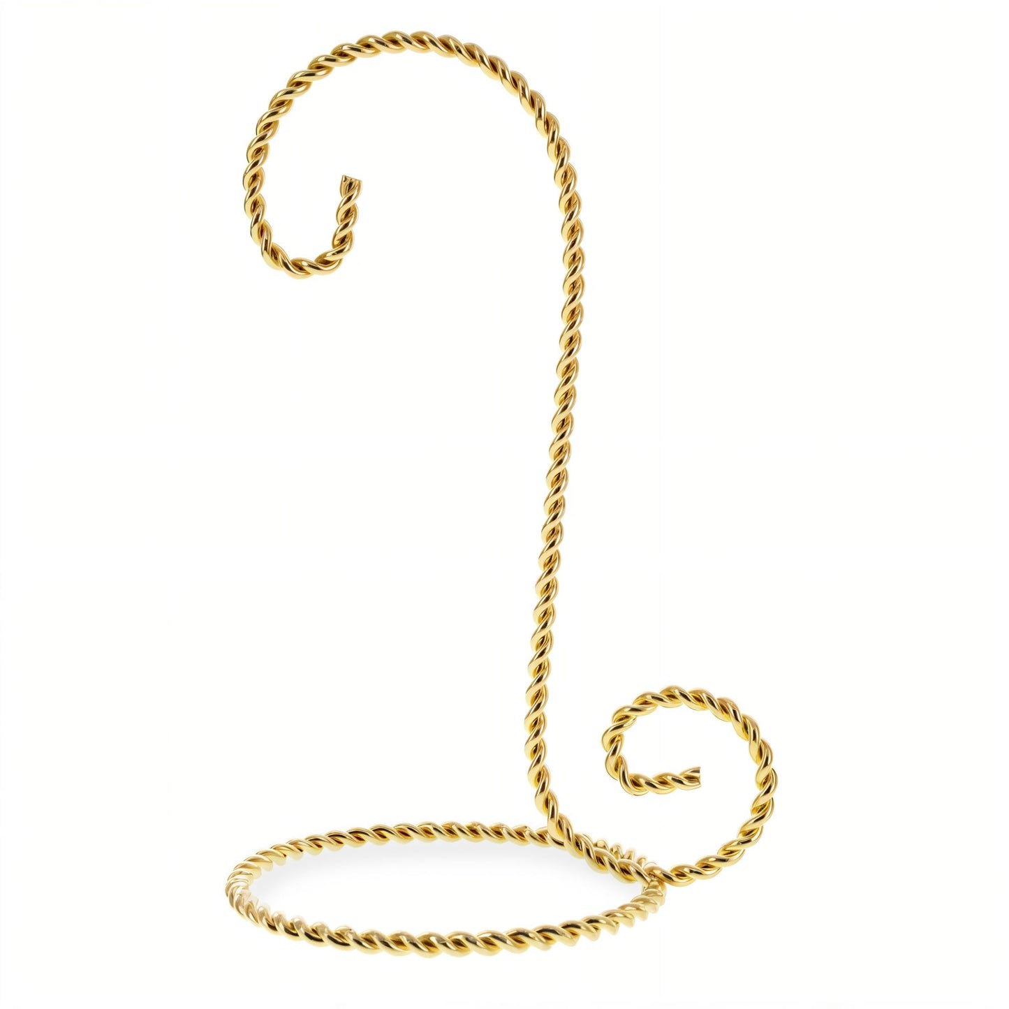 Small Twisted Gold Wire Ornament Stand Display 5.75 Inches (Taiwan)
