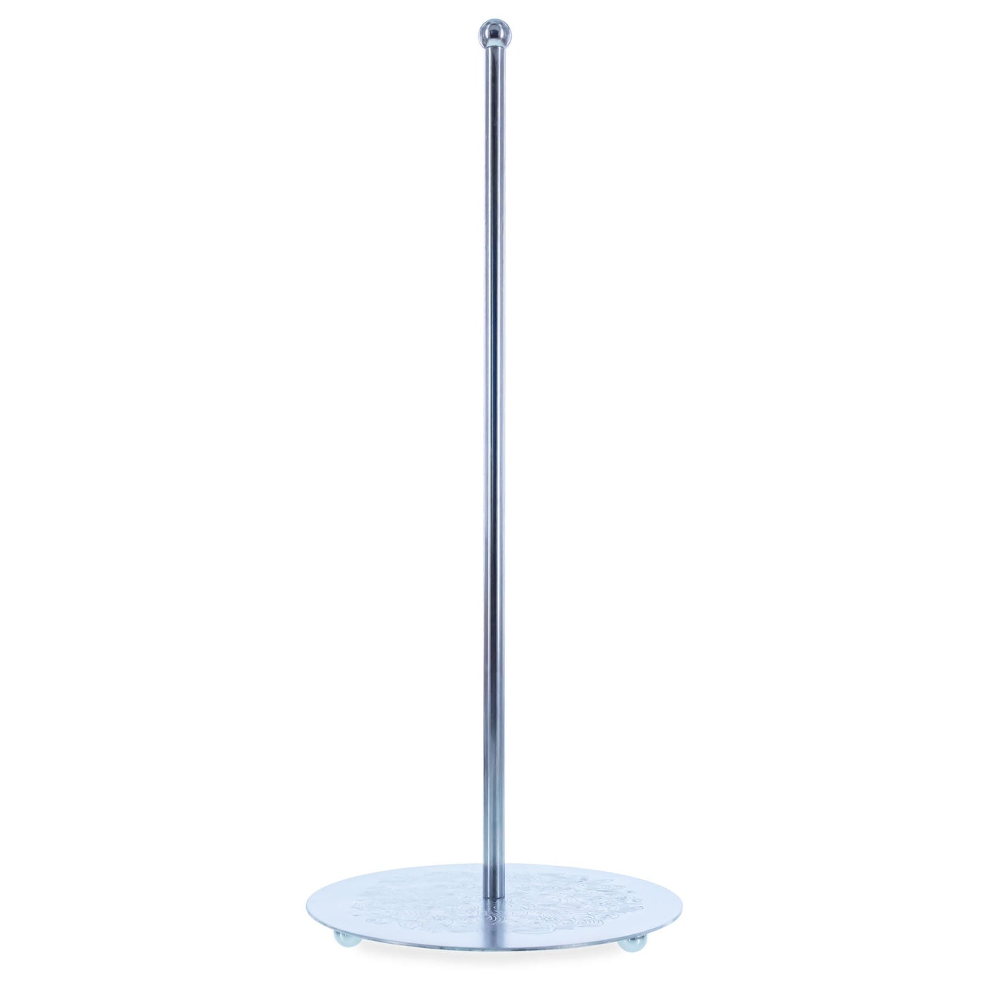 Ornate Silver Metal Rod Tree Topper Stand Display Stand 10 Inches (Taiwan)