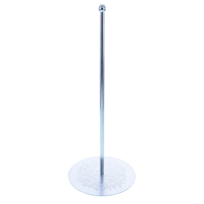 Ornate Silver Metal Rod Tree Topper Stand Display Stand 10 Inches (Taiwan)