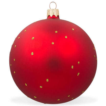 USA Marine with American Flag Glass Ball Patriotic Christmas Ornament 4 Inches