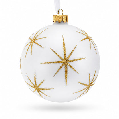 Statue of Liberty at Night, New York, USA Glass Ball Christmas Ornament 4 Inches