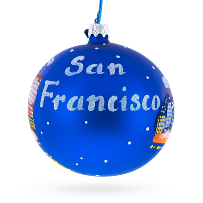 San Francisco, California Glass Ball Christmas Ornament 3.25 Inches