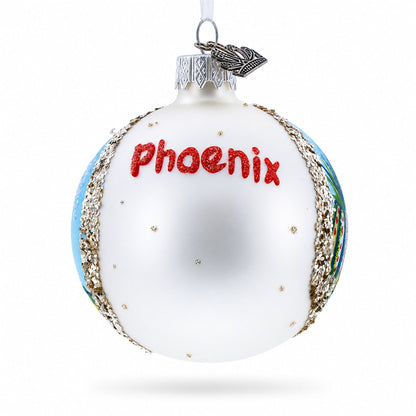 Desert Botanical Garden Phoenix, Arizona Glass Ball Christmas Ornament 3.25 Inches
