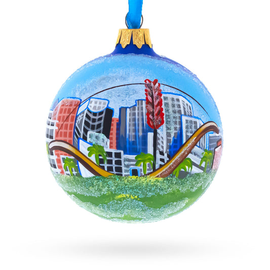 San Francisco, California Glass Ball Christmas Ornament 3.25 Inches