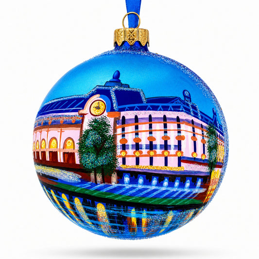 Louvre Museum, Paris, France Glass Ball Christmas Ornament 4 Inches