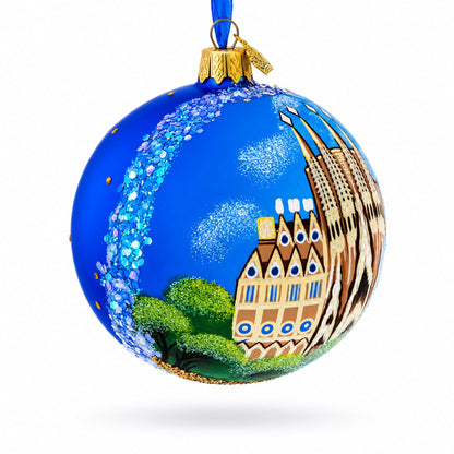 La Sagrada Familia, Barcelona, Spain Glass Ball Christmas Ornament 4 Inches