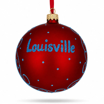 Louisville, Kentucky, USA Glass Ball Christmas Ornament 4 Inches