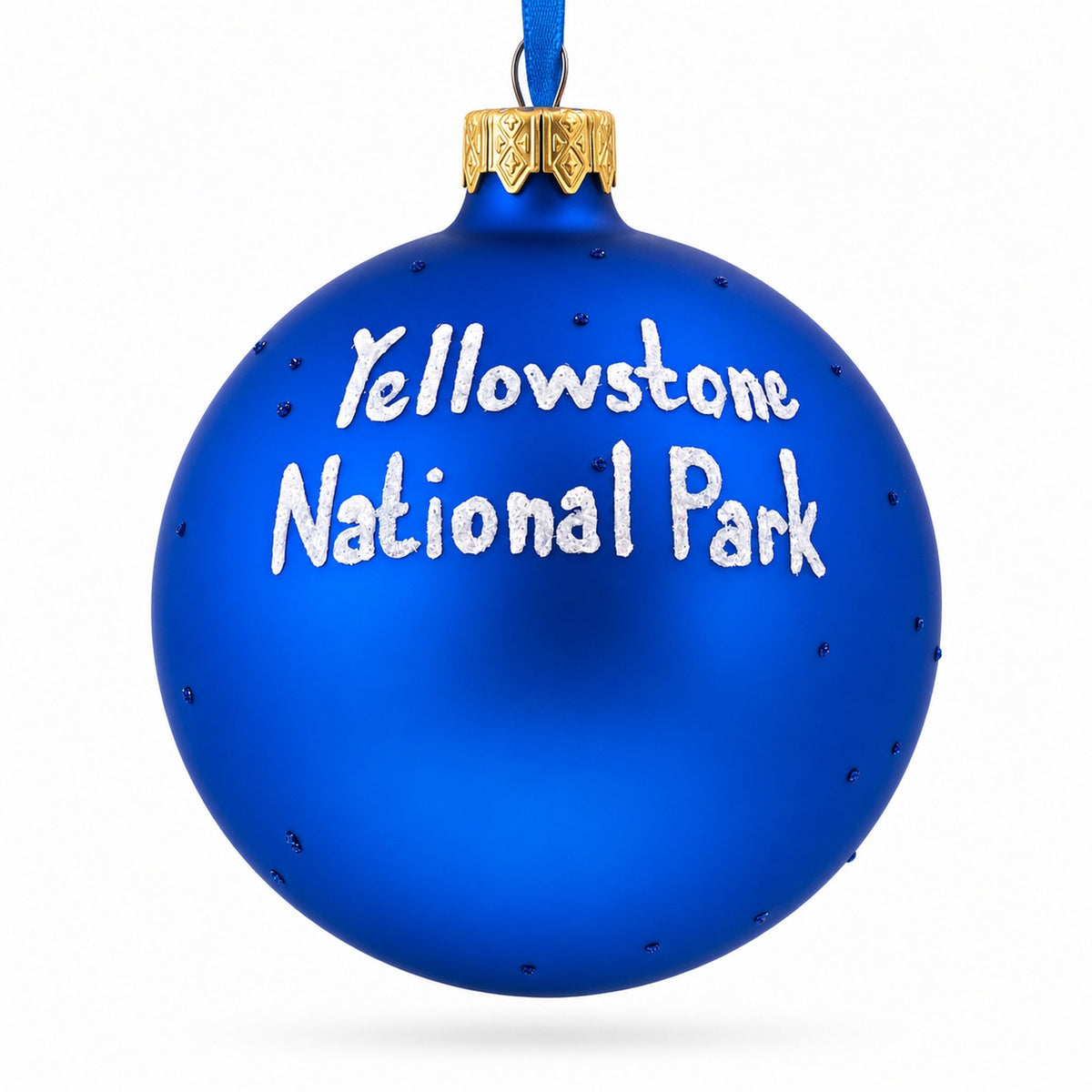 Yellowstone National Park, Wyoming Glass Ball Christmas Ornament 4 Inches