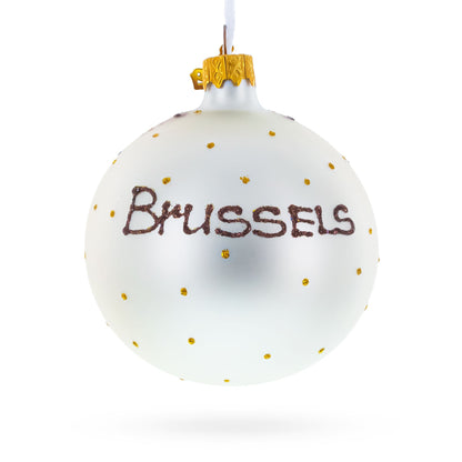 Manneken Pis, Brussels, Belgium Glass Ball Christmas Ornament 3.25 Inches