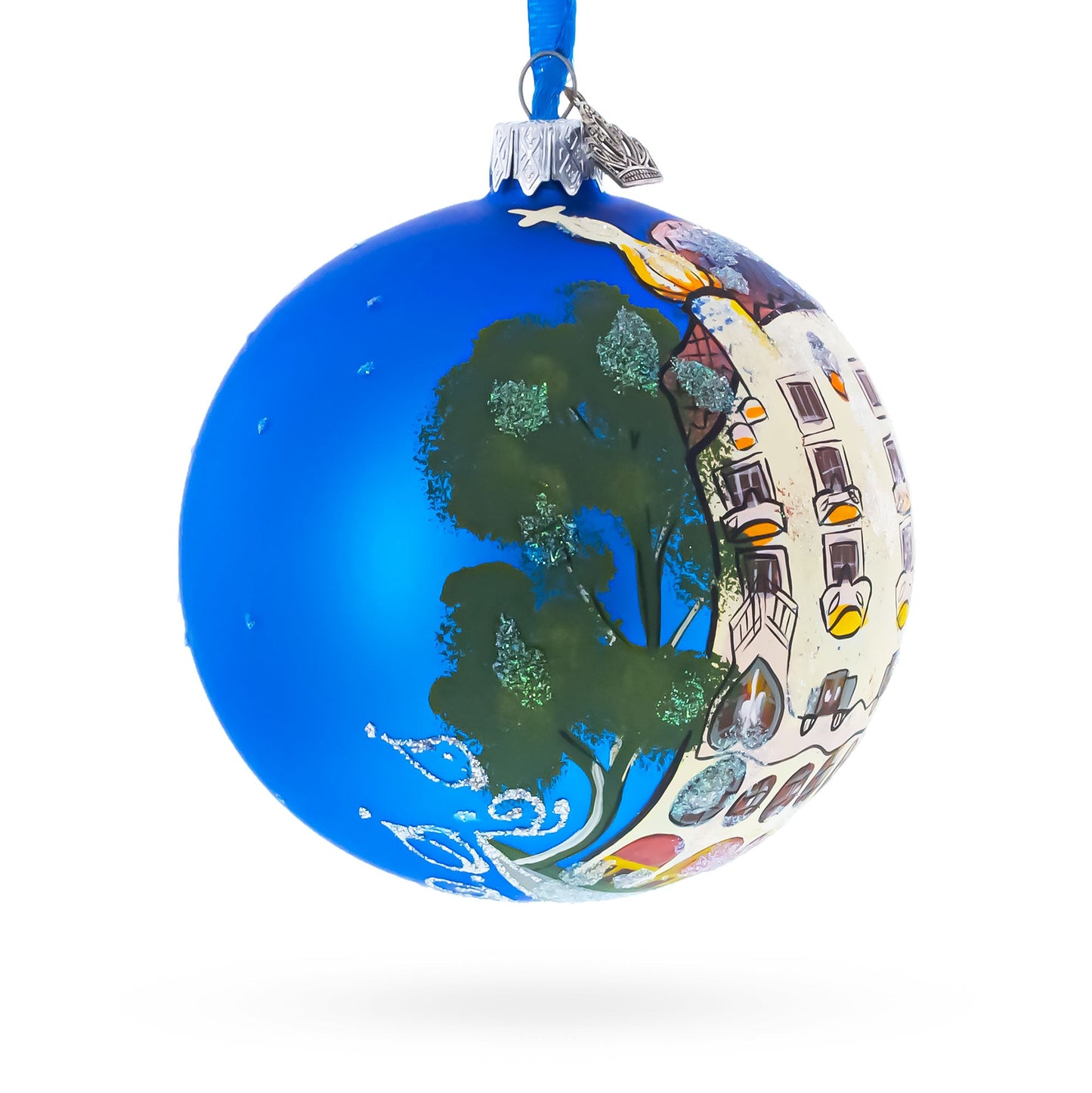 Casa Batllo, Barcelona, Spain Glass Ball Christmas Ornament 4 Inches