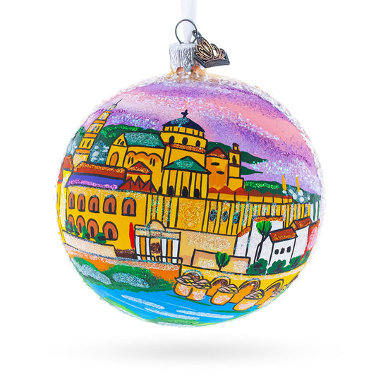 Mosque of Cordoba, Spain Glass Ball Christmas Ornament 4 Inches