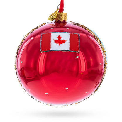 Granville Island, Vancouver, Canada Glass Ball Christmas Ornament 4 Inches