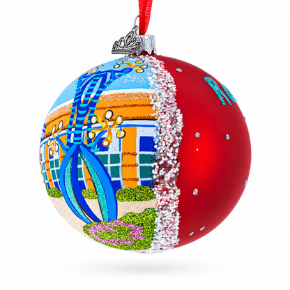 Discovery Center Museum, Rockford, Illinois, USA Glass Ball Christmas Ornament 4 Inches