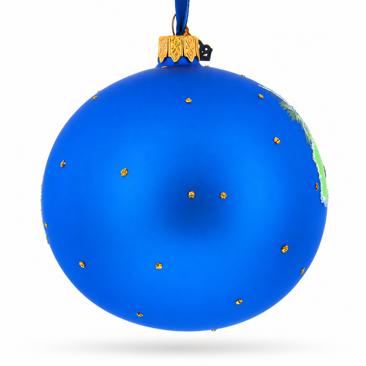 Jamaica Island Glass Ball Christmas Ornament 4 Inches