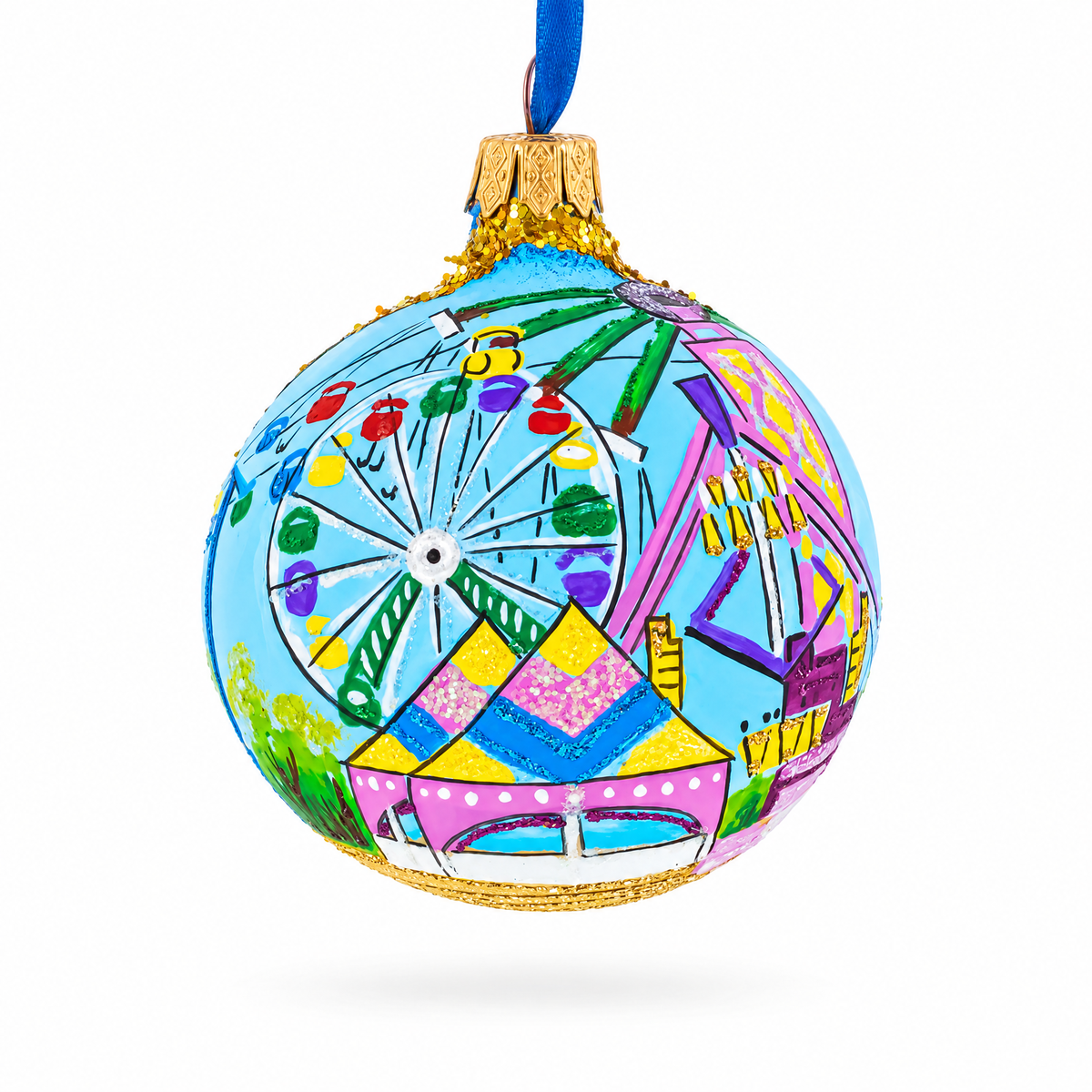 State Fair, St Paul, Minnesota, USA Glass Ball Christmas Ornament 3.25 Inches