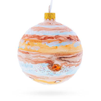 Jupiter Hand Painted Glass Ball Christmas Ornament 3.25 Inches