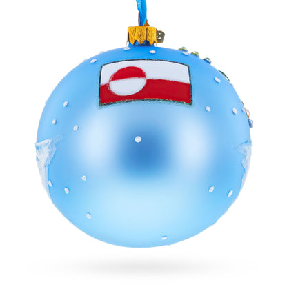 Greenland's Northern Lights Glass Ball Christmas Ornament