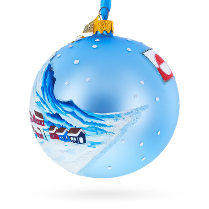 Greenland's Northern Lights Glass Ball Christmas Ornament