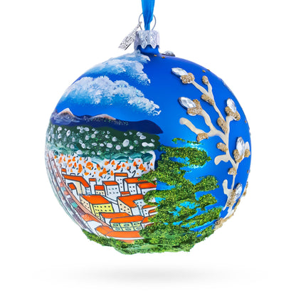 Castle Hill (Colline du Chateau), Nice, France Glass Ball Christmas Ornament