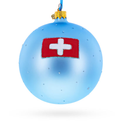 Matterhorn, Zermatt, Switzerland Jeweled Glass Ball Christmas Ornament 4 Inches