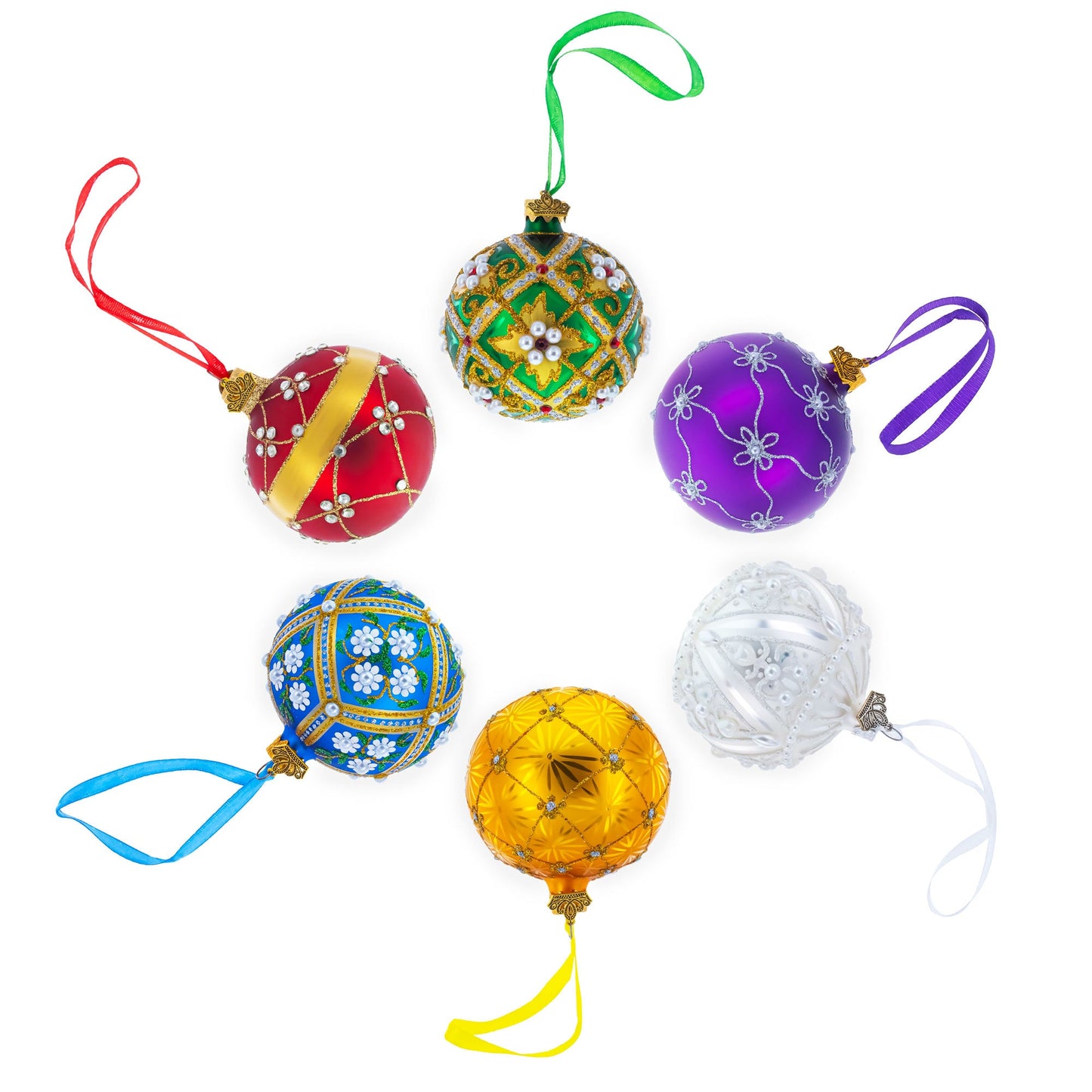 Flag of Denmark Glass Ball Christmas Ornament 3.25 Inches