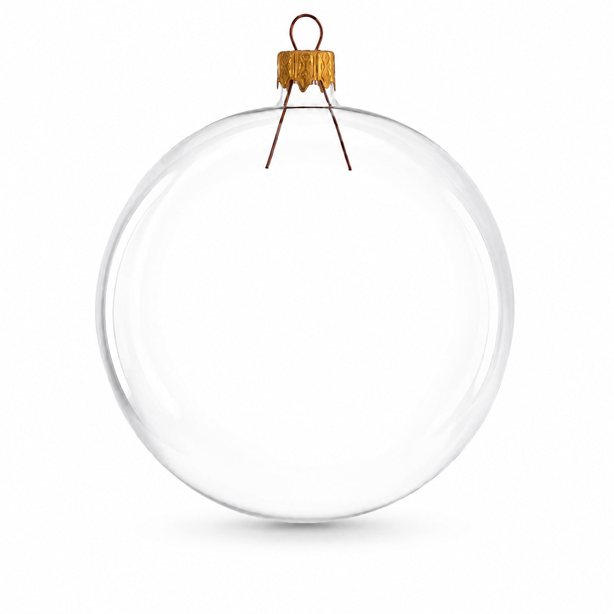 Set of 6 Clear Glass Ball Christmas Ornaments DIY Craft 3.25 Inches