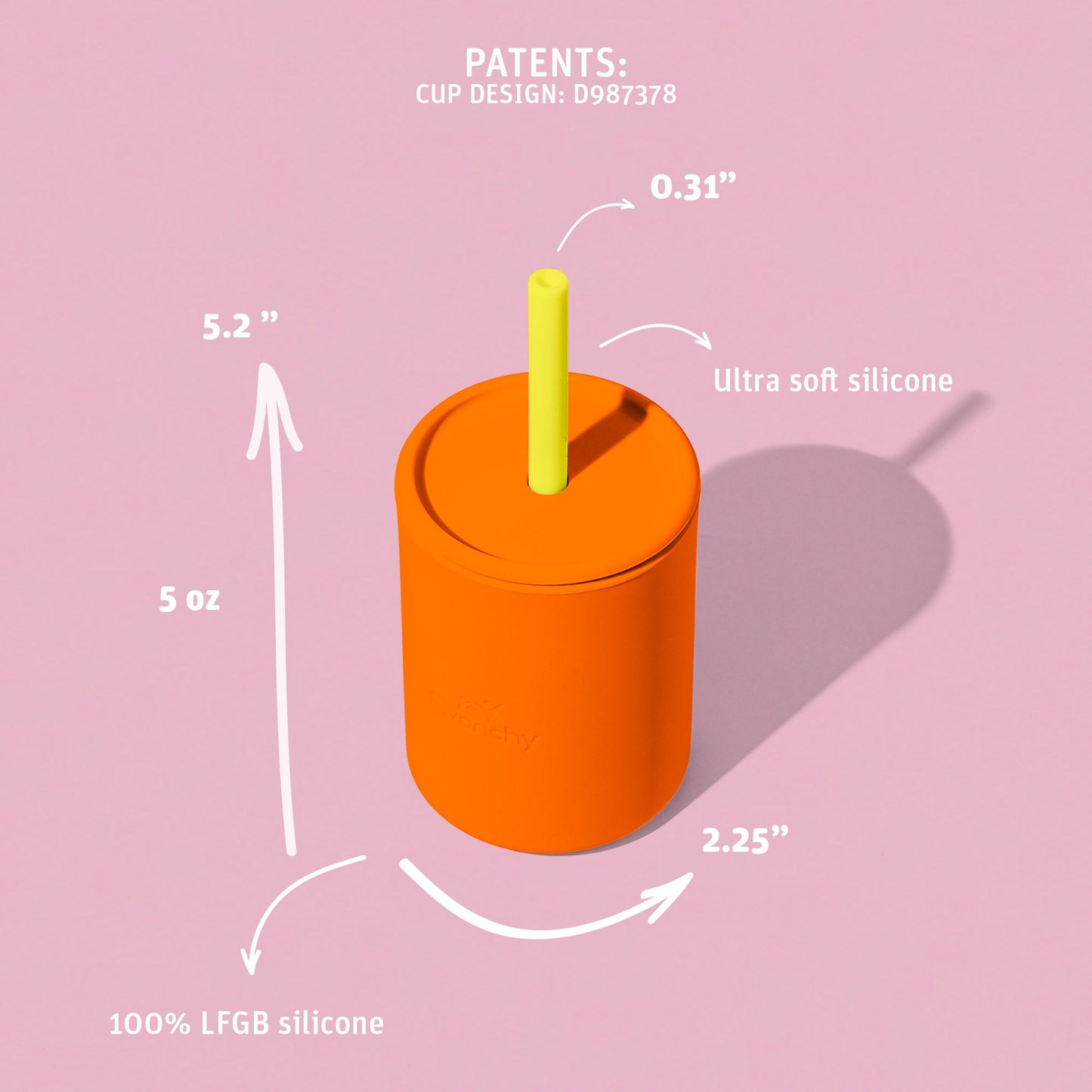 5 oz Small Sippy Cup + Straw |  Silicone