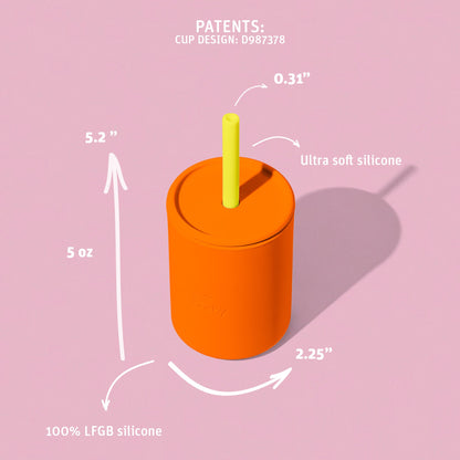 5 oz Small Sippy Cup + Straw |  Silicone
