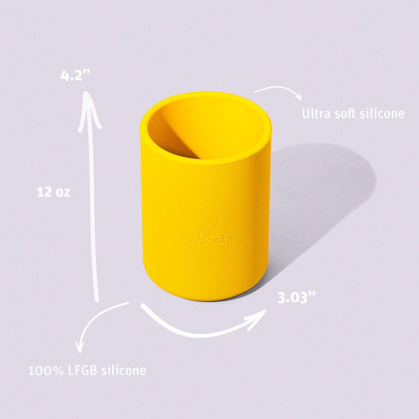 12 oz Unbreakable Silicone Toddler Cup for Baby-Led Weaning