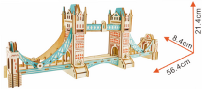 London Tower Bridge Model Kit - Wooden Laser-Cut 3D Puzzle (105 Pcs)
