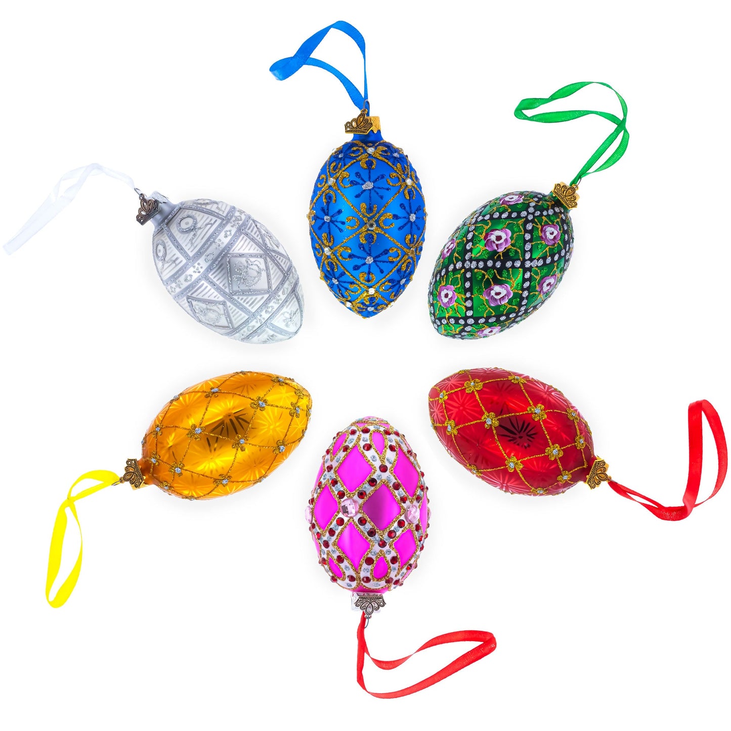 1902 Rothschild Royal Egg Glass Ornament 4 Inches