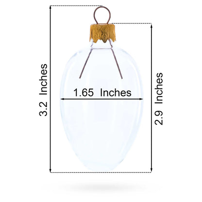 1901 Kelch Apple Blossom Mini Glass Egg Ornament 2.9 Inches