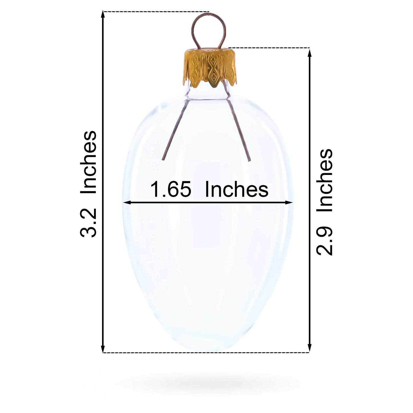 Lilies of the Valley on Blue Royal Mini Red Glass Egg Ornament