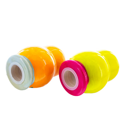 Set of 2 Salt and Pepper Shakers Nesting Dolls in Assortment (Colors May Vary)